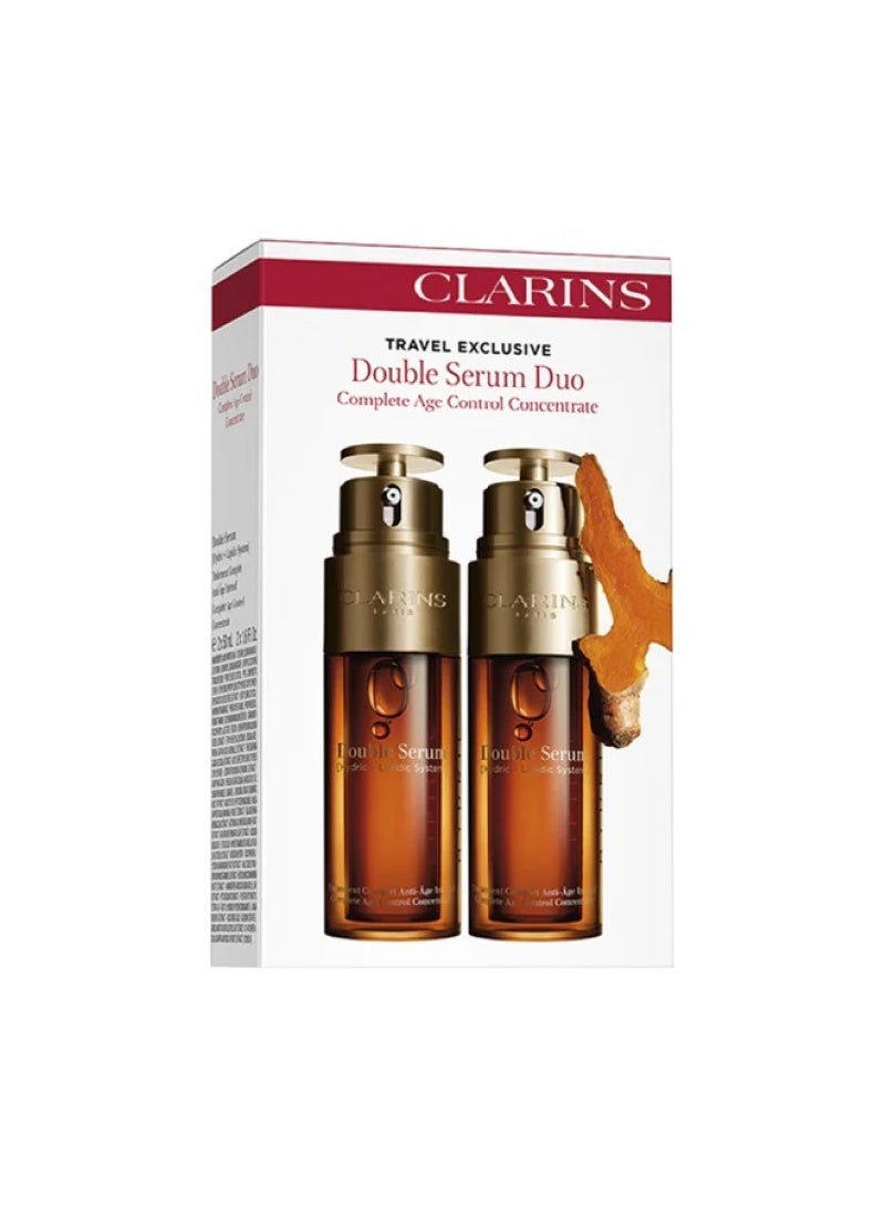 clarins clah Clarins Travel Exclusive Double Serum Duo (Hydric + Lipidic System), Complete Age Control Concentrate 50ml. - Image 1